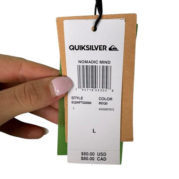 Quicksilver NWT Tie Dye Long Sleeve Logo Collared Quarter Zip Cropped Pullover - Picture 10 of 13